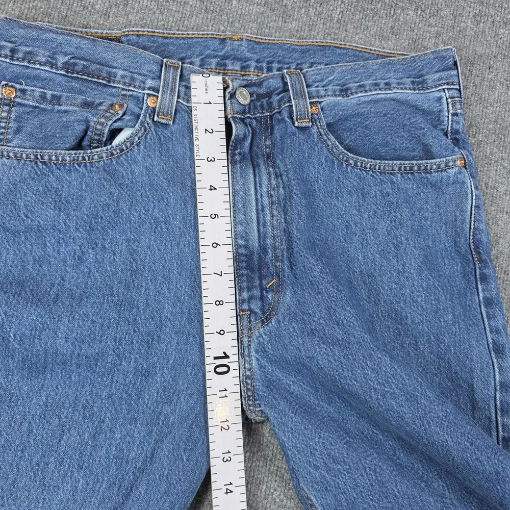 Levis 565 Cutoff Shorts Mens 34 Blue Baggy Wide Leg Denim Frayed Y2K Skate